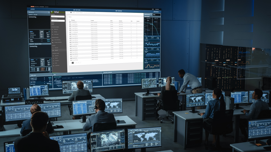 visiarea on a screen in an office